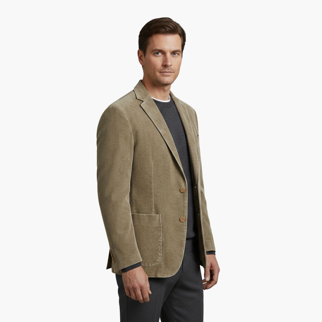 Nora | Elegant Men's Corduroy Blazer With Notched Lapels