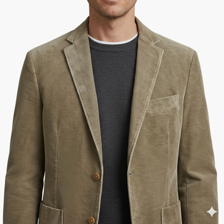 Nora | Elegant Men's Corduroy Blazer With Notched Lapels
