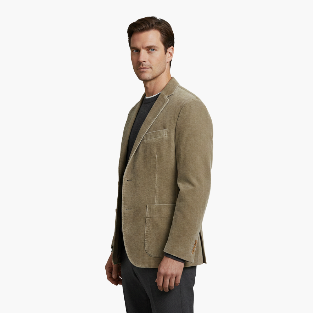 Nora | Elegant Men's Corduroy Blazer With Notched Lapels