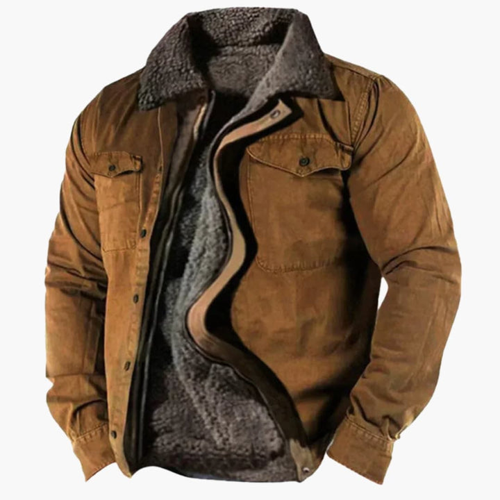 Cora | Stylish Men's Sherpa Lined Cotton Utility Jacket