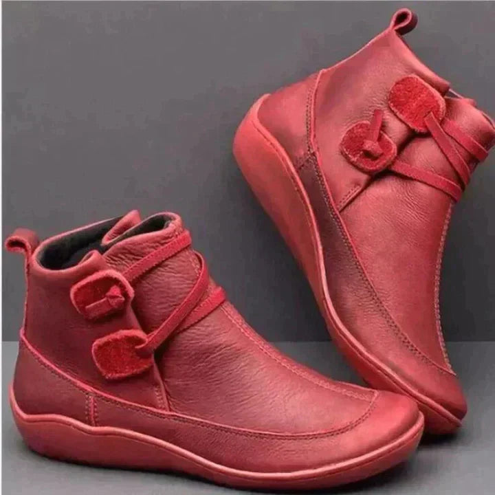 Evie | Stylish Waterproof Ankle Boots With Buckle Detail