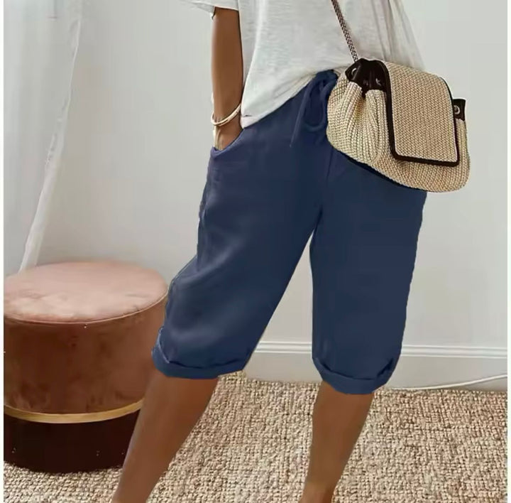 Hedwig | Chic High-Waisted Linen Bermuda Shorts Women