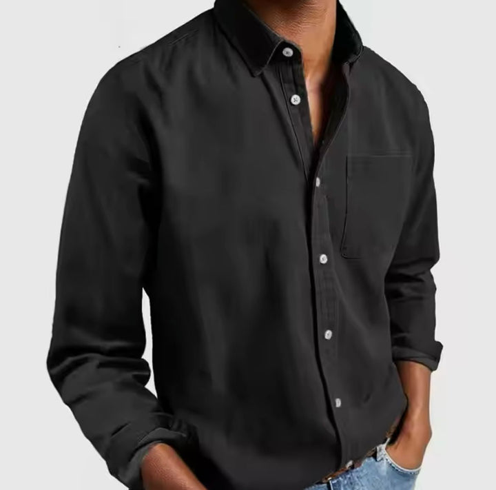 Kasper | Stylish Men's Long Sleeve Button Up Linen Shirt