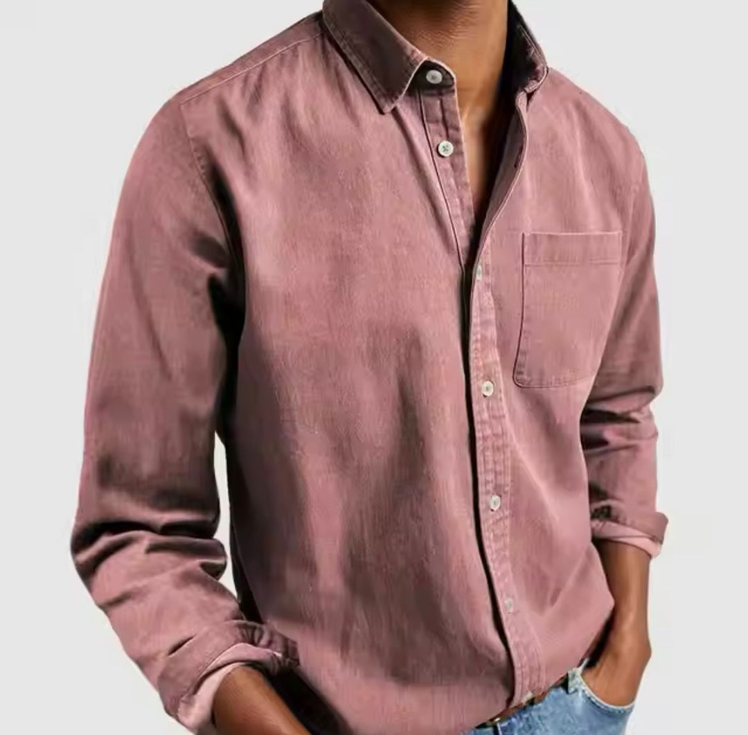 Kasper | Stylish Men's Long Sleeve Button Up Linen Shirt