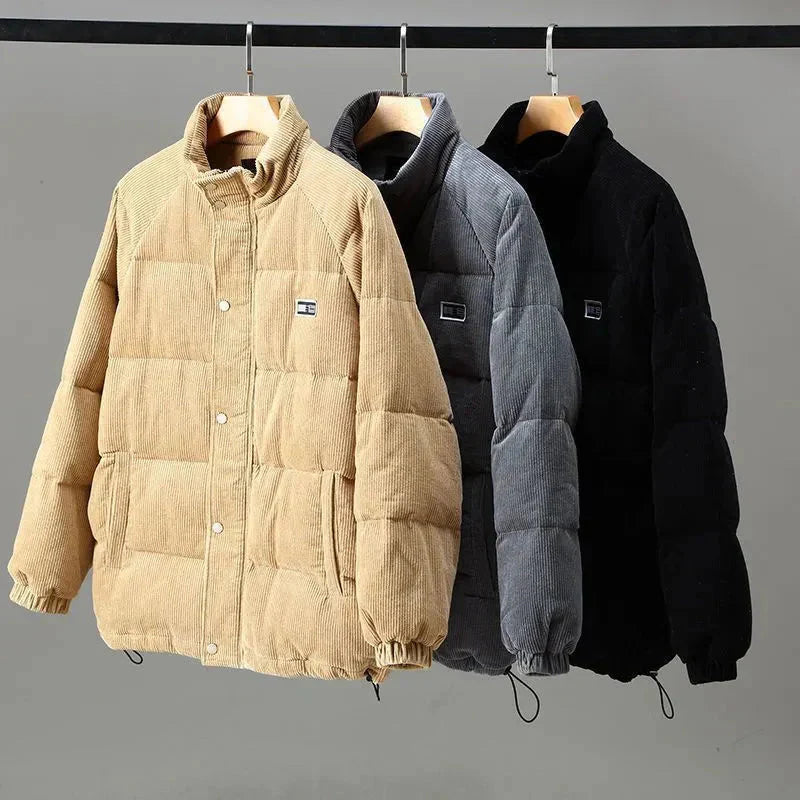 Aurora | Stylish Mens Corduroy Quilted Puffer Winter Jacket