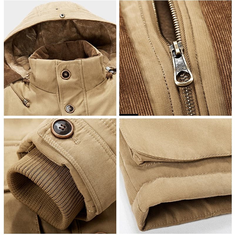 Amelia | Elegant Hooded Fleece-Lined Winter Parka For Men