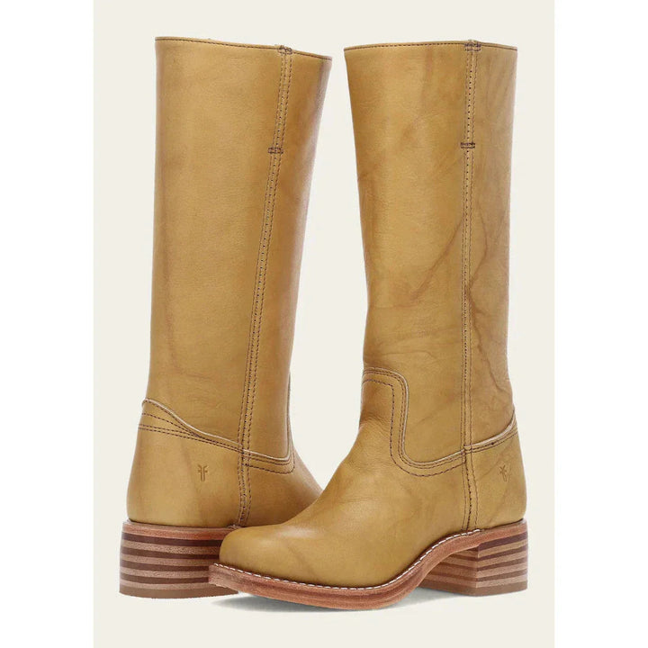 | Elegant Women's Brown Leather Knee High Cowboy Boots
