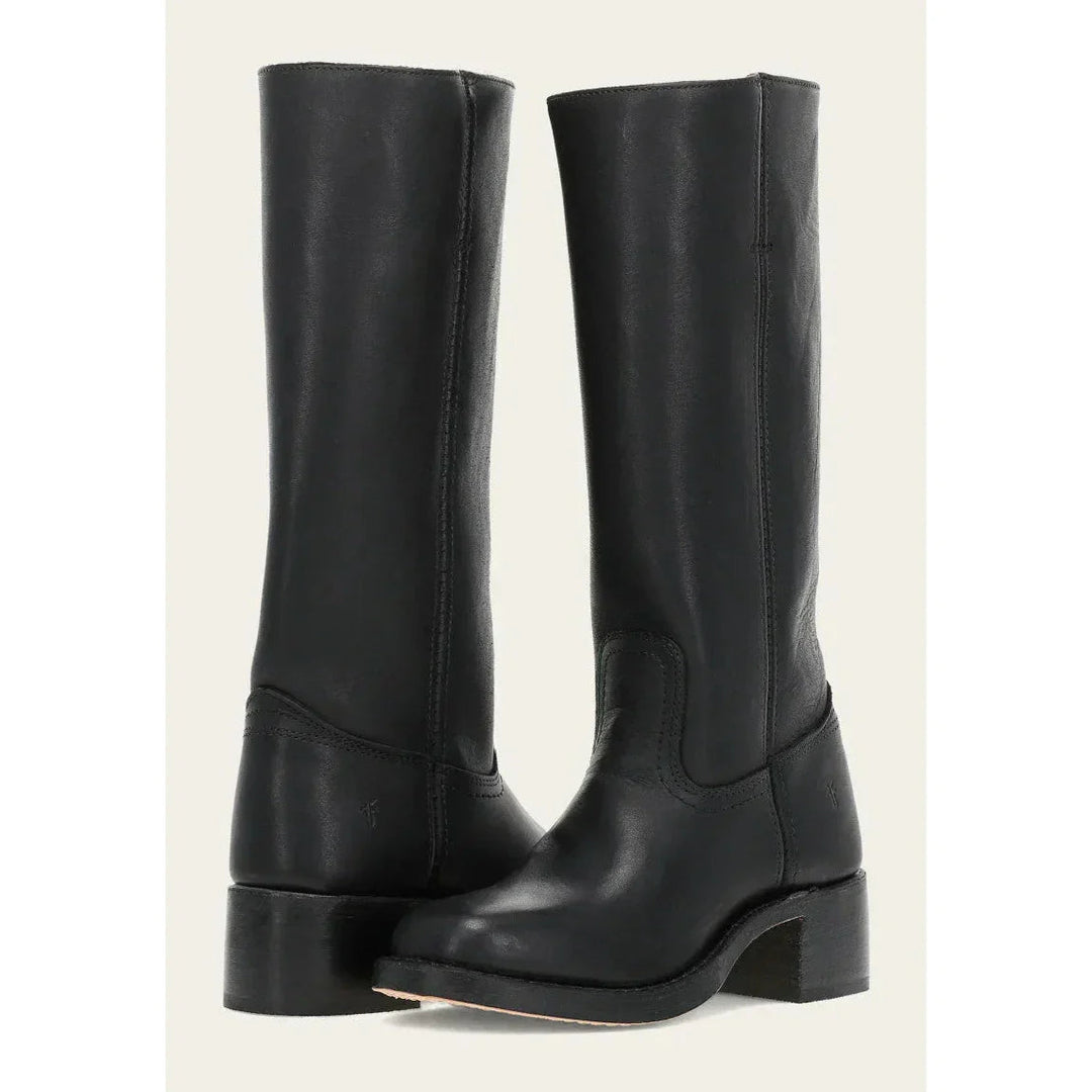 | Elegant Women's Brown Leather Knee High Cowboy Boots