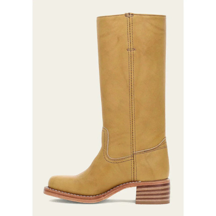 | Elegant Women's Brown Leather Knee High Cowboy Boots