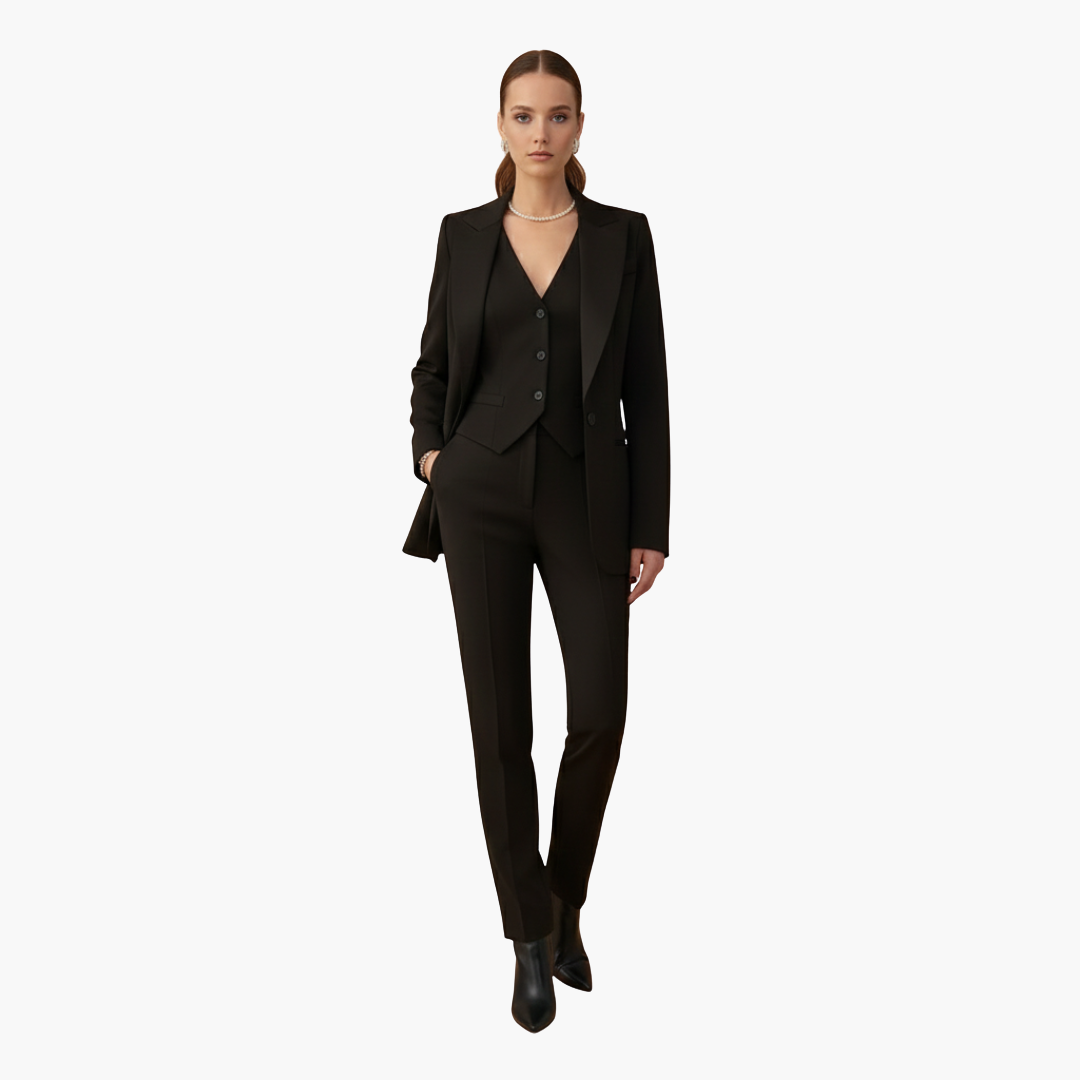 Arabella | Elegant Three Piece V-Neck Blazer Suit Set