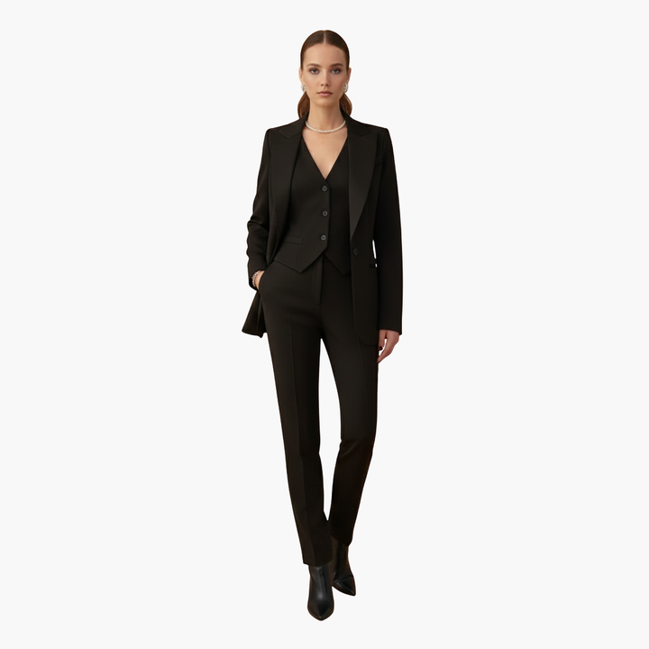 Arabella | Elegant Three Piece V-Neck Blazer Suit Set