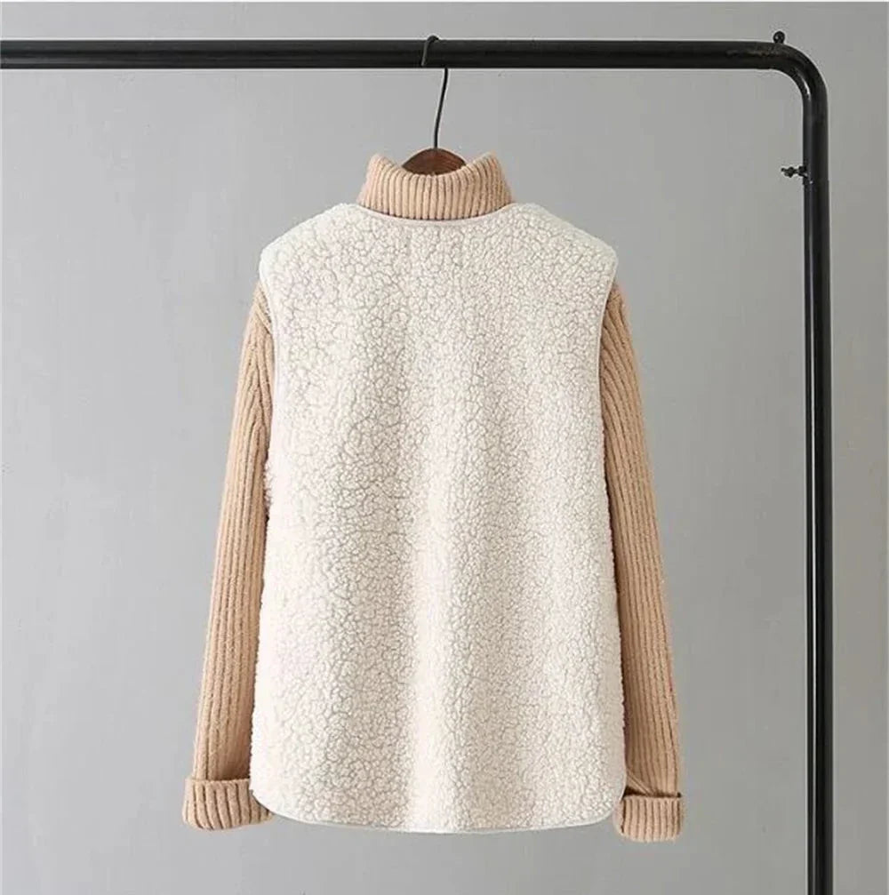 Corinne | Stylish Button-Front Sherpa Vest Women - Sleeveless