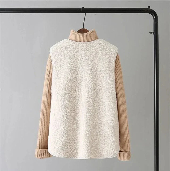 Corinne | Stylish Button-Front Sherpa Vest Women - Sleeveless