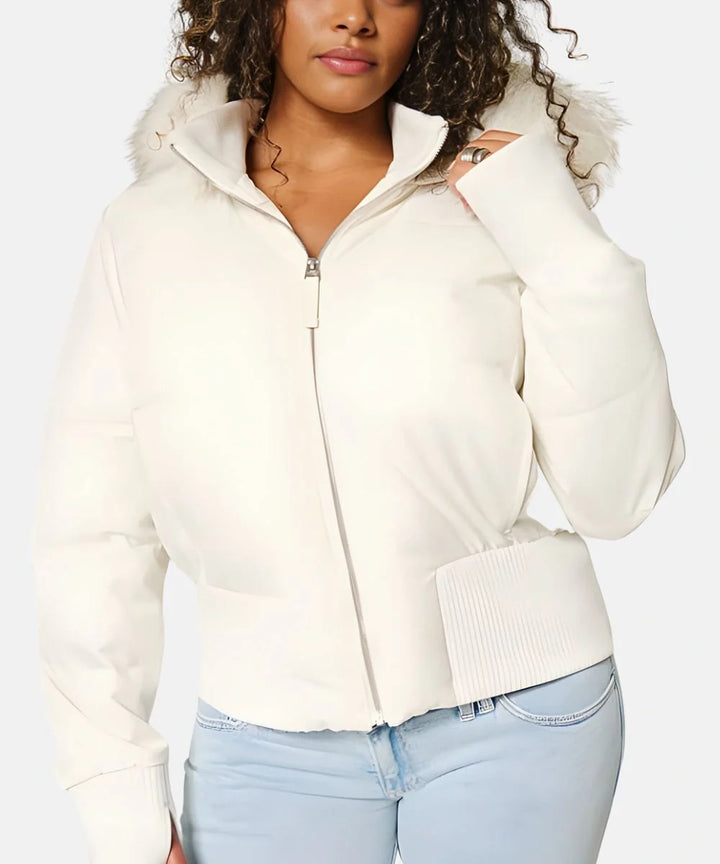 Thea | Chic Quilted Puffer Jacket With Faux Fur Hood