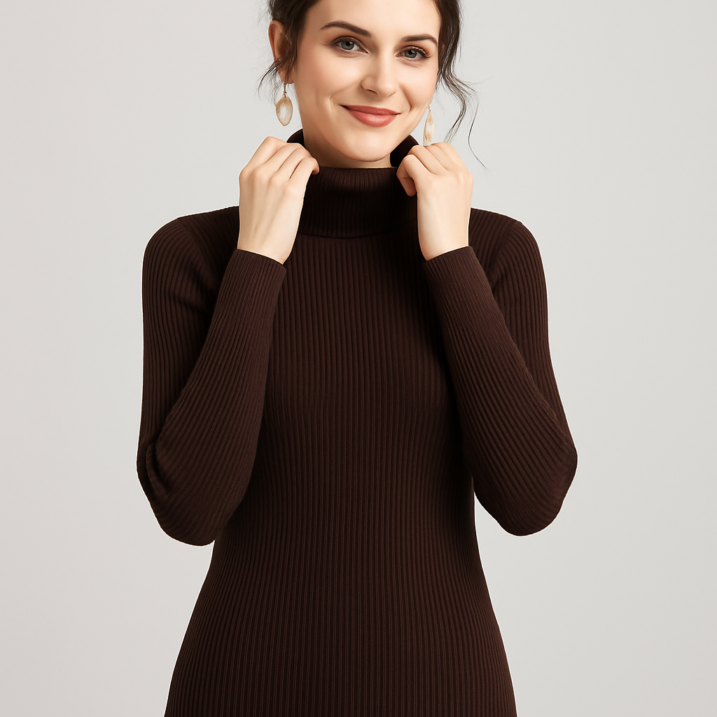Marlene | Elegant Ribbed Turtleneck Sweater With Long Sleeves