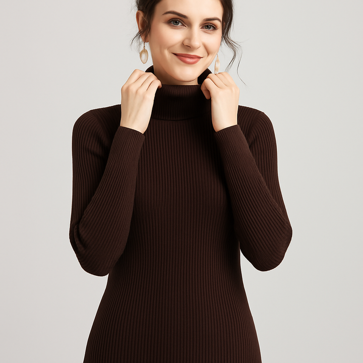 Marlene | Elegant Ribbed Turtleneck Sweater With Long Sleeves