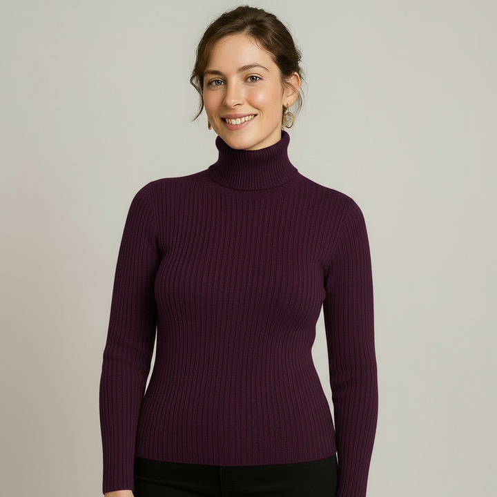 Marlene | Elegant Ribbed Turtleneck Sweater With Long Sleeves