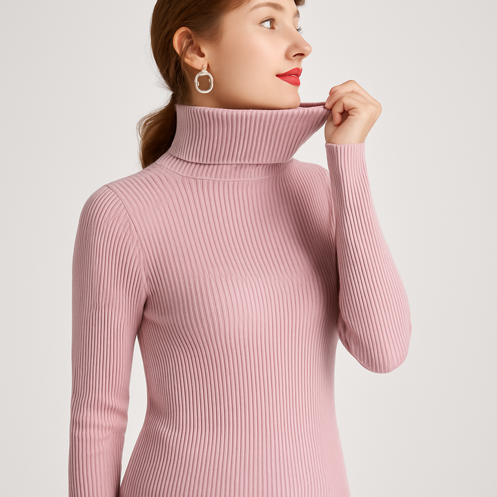Marlene | Elegant Ribbed Turtleneck Sweater With Long Sleeves