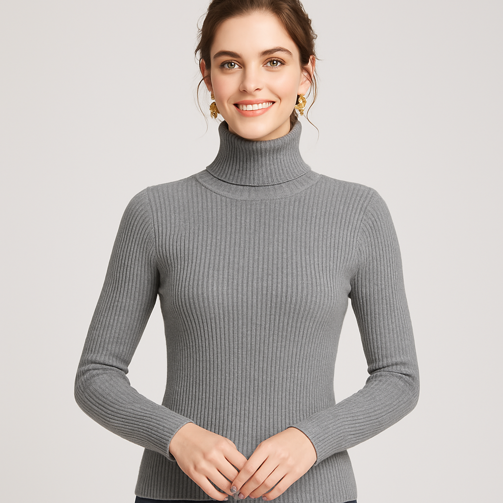 Marlene | Elegant Ribbed Turtleneck Sweater With Long Sleeves