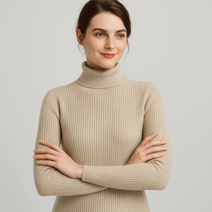 Marlene | Elegant Ribbed Turtleneck Sweater With Long Sleeves