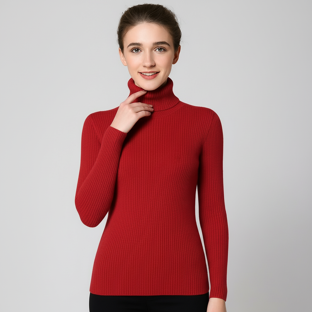 Marlene | Elegant Ribbed Turtleneck Sweater With Long Sleeves