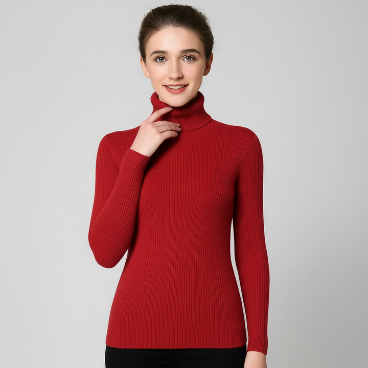 Marlene | Elegant Ribbed Turtleneck Sweater With Long Sleeves