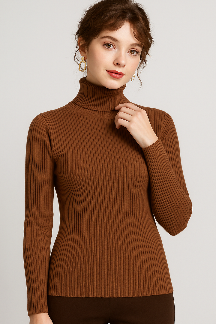 Marlene | Elegant Ribbed Turtleneck Sweater With Long Sleeves