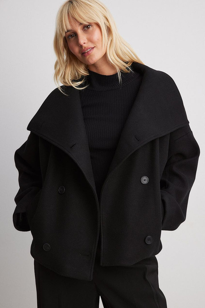 Amelia | Elegant Double-Breasted Wool Jacket With Bell Sleeves