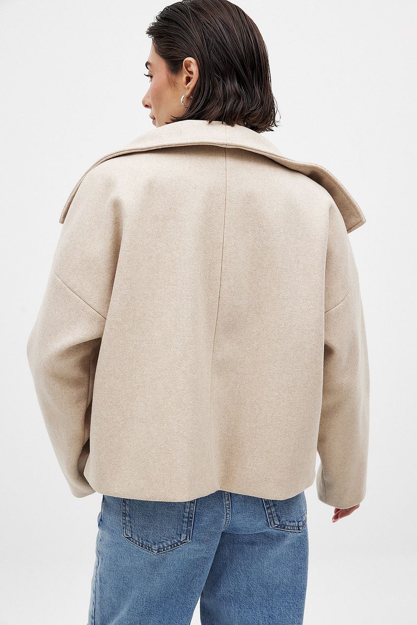 Amelia | Elegant Double-Breasted Wool Jacket With Bell Sleeves