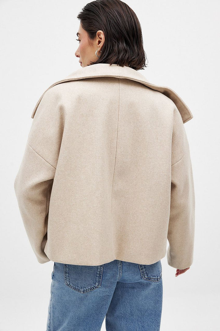 Amelia | Elegant Double-Breasted Wool Jacket With Bell Sleeves