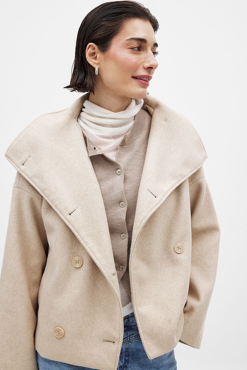 Amelia | Elegant Double-Breasted Wool Jacket With Bell Sleeves