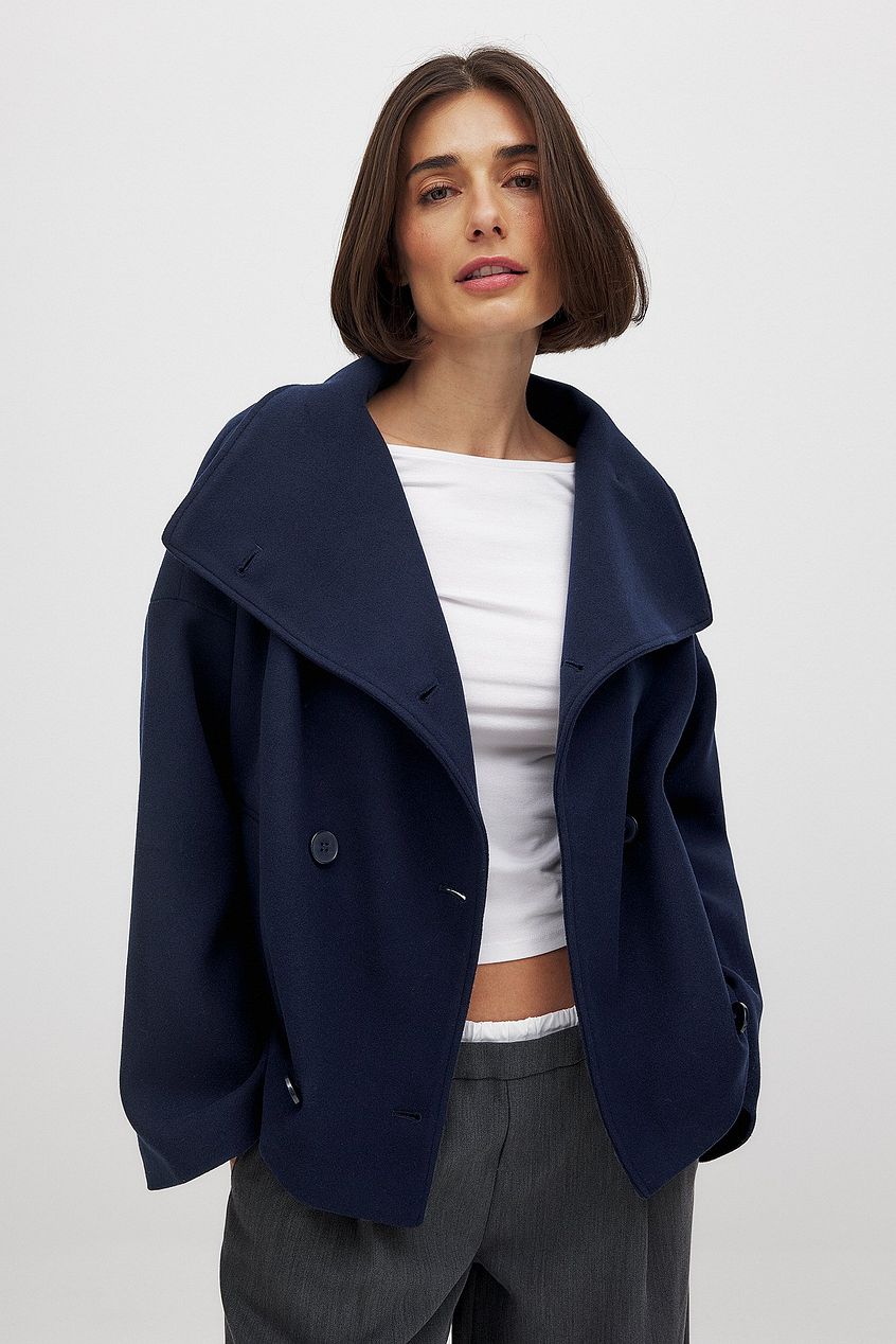 Amelia | Elegant Double-Breasted Wool Jacket With Bell Sleeves