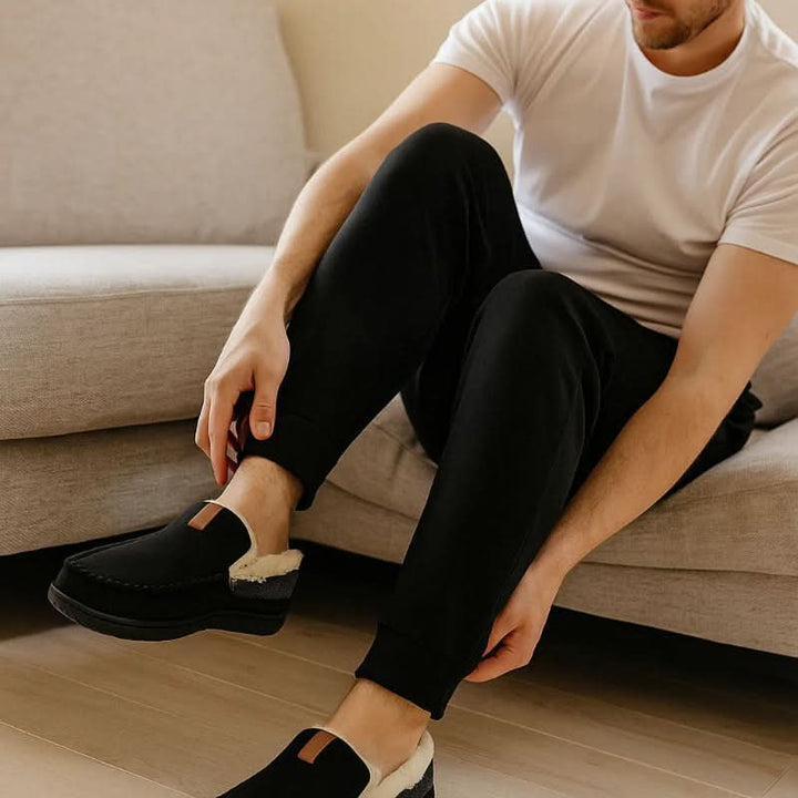 Men's Warm Slip-On Loafers With Wool Lining | TERRAWOOL