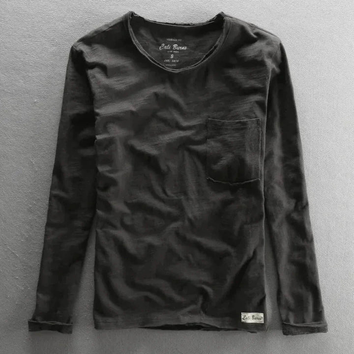 Margot | Stylish Cotton Long Sleeve Crew Neck Shirt