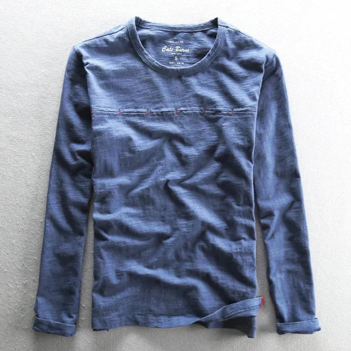 Margot | Stylish Cotton Long Sleeve Crew Neck Shirt