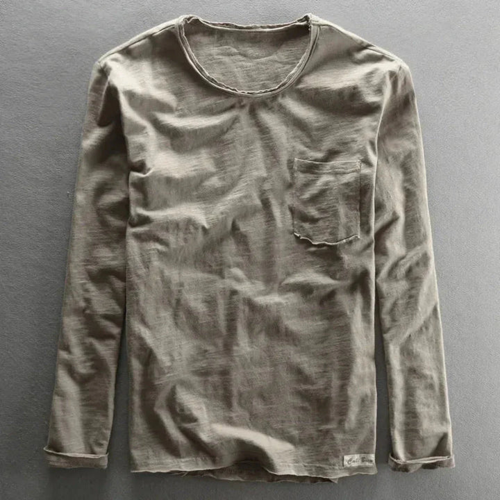 Margot | Stylish Cotton Long Sleeve Crew Neck Shirt