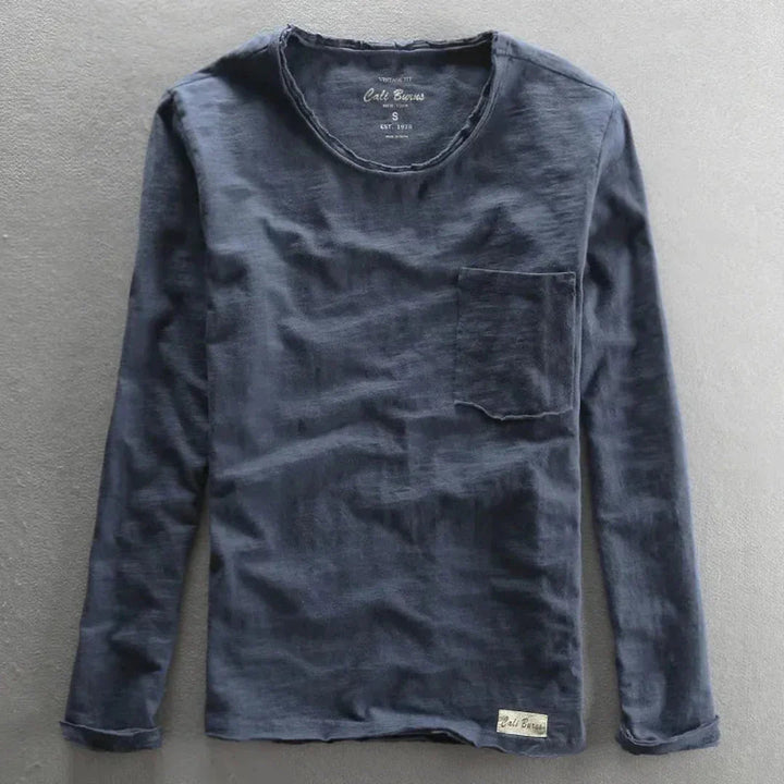 Margot | Stylish Cotton Long Sleeve Crew Neck Shirt