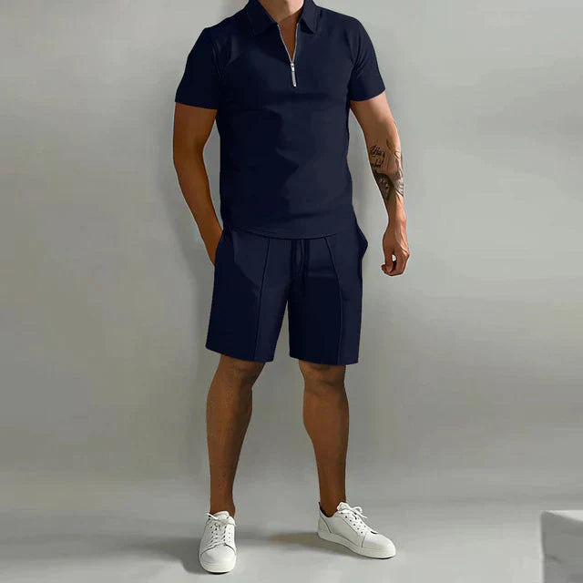 Serena | Stylish Men's Polo And Shorts Two-Piece Summer Set