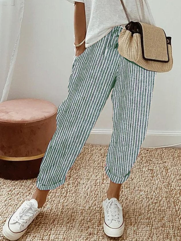 Cordelia | Effortless Drawstring Cotton Pants Women - Relaxed Fit