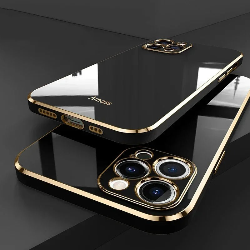 Serena | Sleek Gold-Trimmed Protective Phone Case