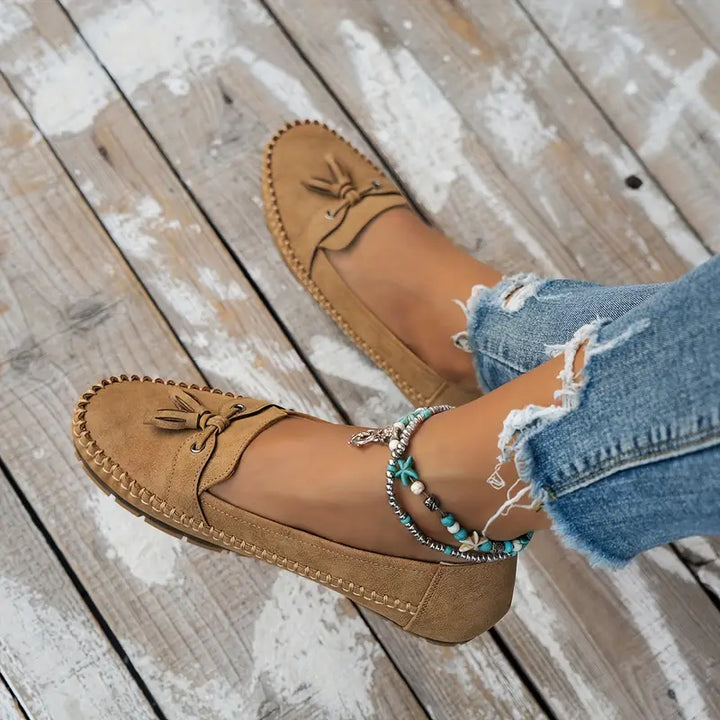 Evelyn | Stylish Bow Detail Slip-On Loafers
