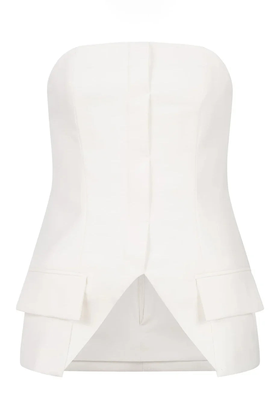 Petra | Elegant Strapless Corset Top Wide Leg Pants Two Piece Set
