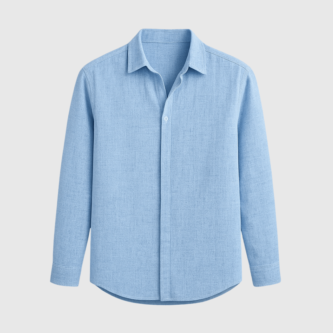 Serena | Stylish Button-Down Long Sleeve Linen Shirt