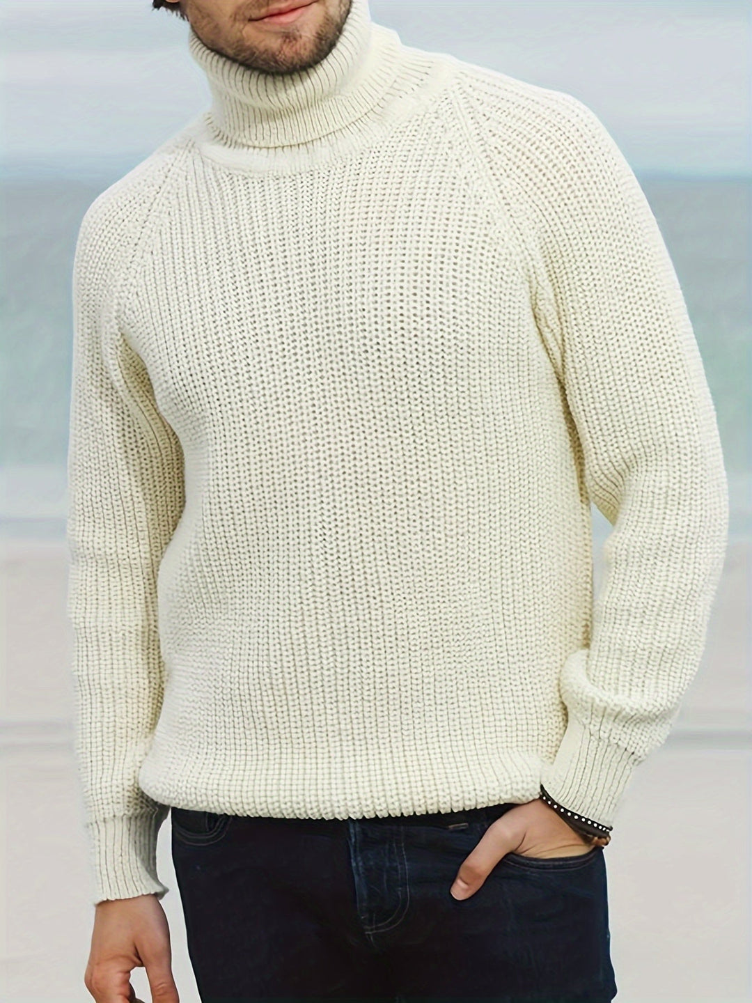 Elliott | Men’s Ribbed Warm High Neck Winter Sweater