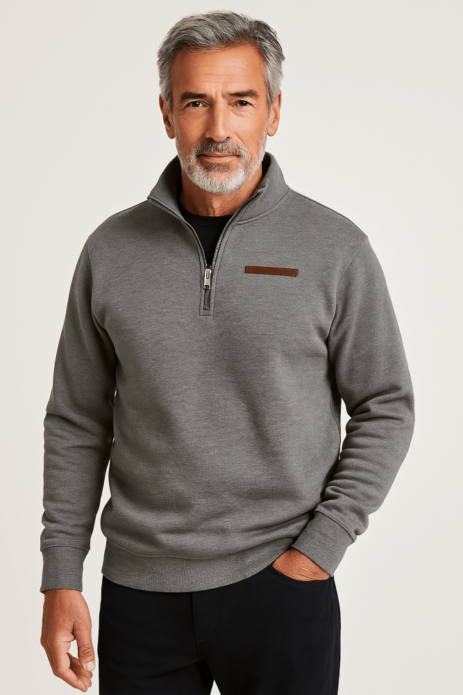 Tilly | Stylish Quarter Zip Fleece Pullover With Stand Collar