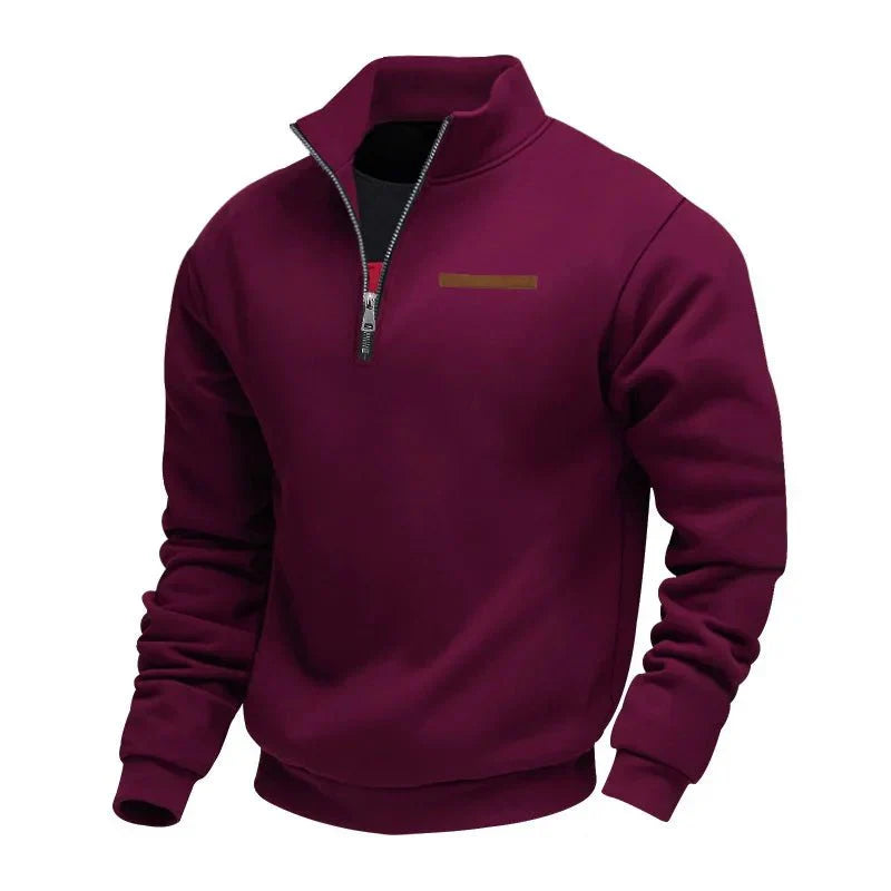 Tilly | Stylish Quarter Zip Fleece Pullover With Stand Collar