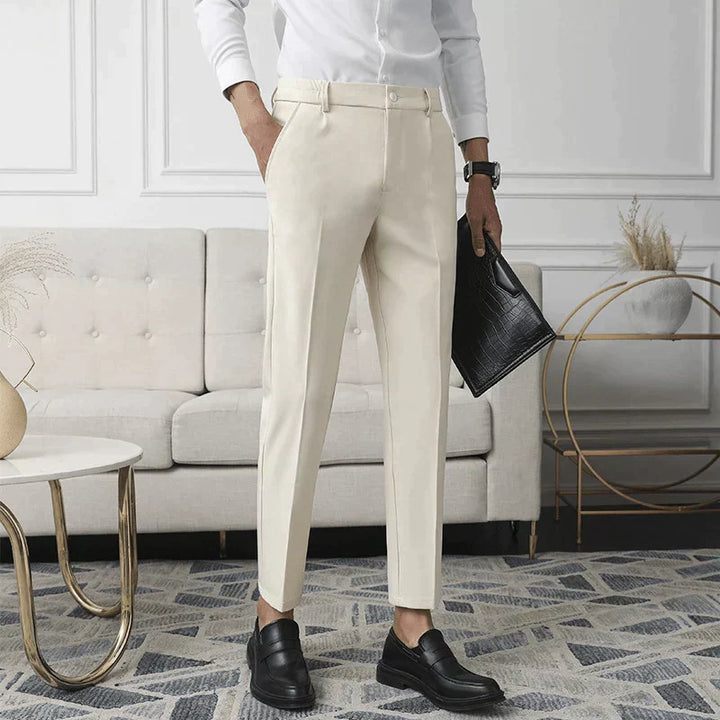 Rosalynn | Elegant Stretch Dress Pants Men - Black Formal