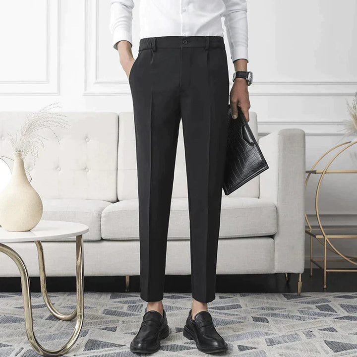 Rosalynn | Elegant Stretch Dress Pants Men - Black Formal