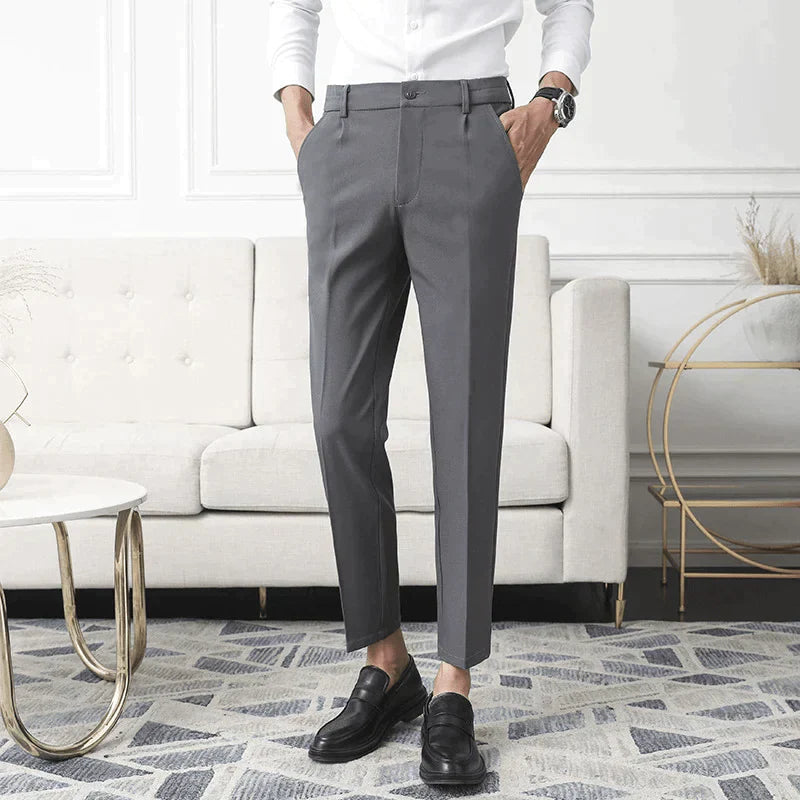 Rosalynn | Elegant Stretch Dress Pants Men - Black Formal