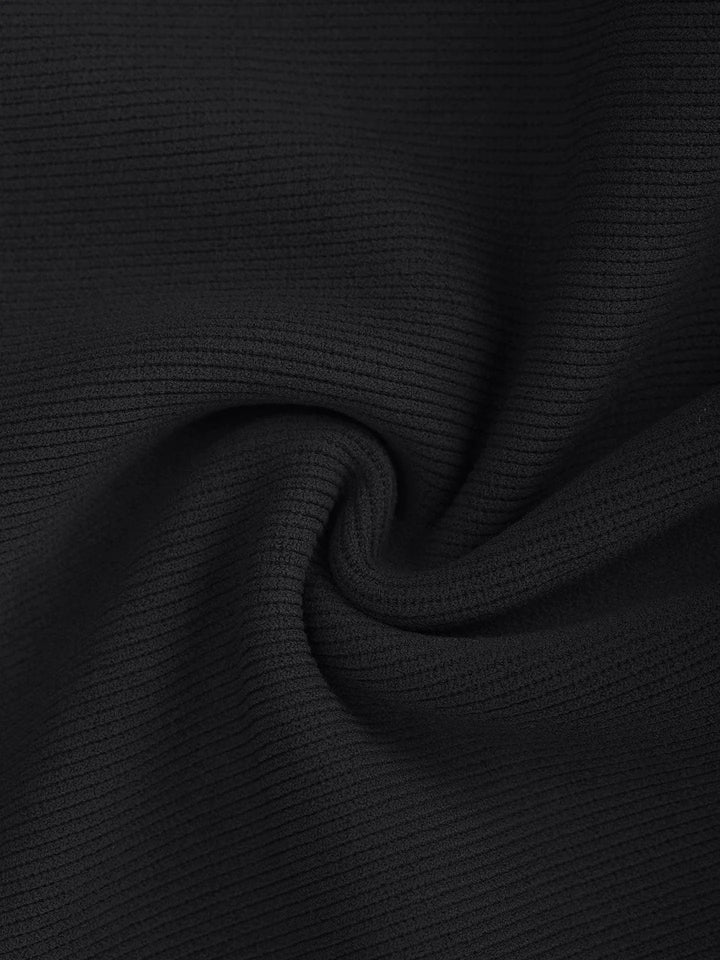 Florence | Elegant Square Neck Long Sleeve Ribbed Jumpsuit
